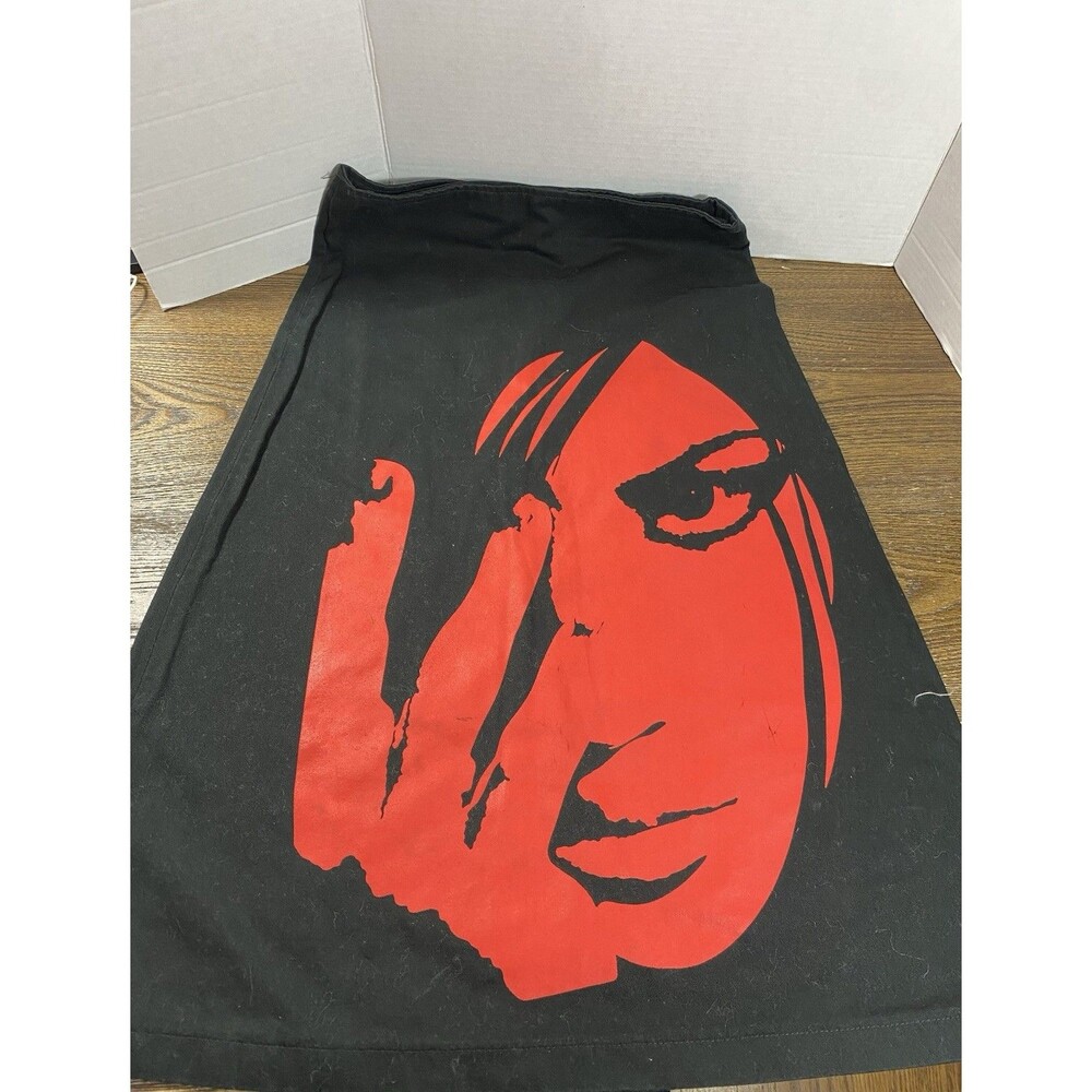 Vintage Y2K Boob Brand Face Graphic Skirt Dual 20" Side Zippers Waist 28 Midi
